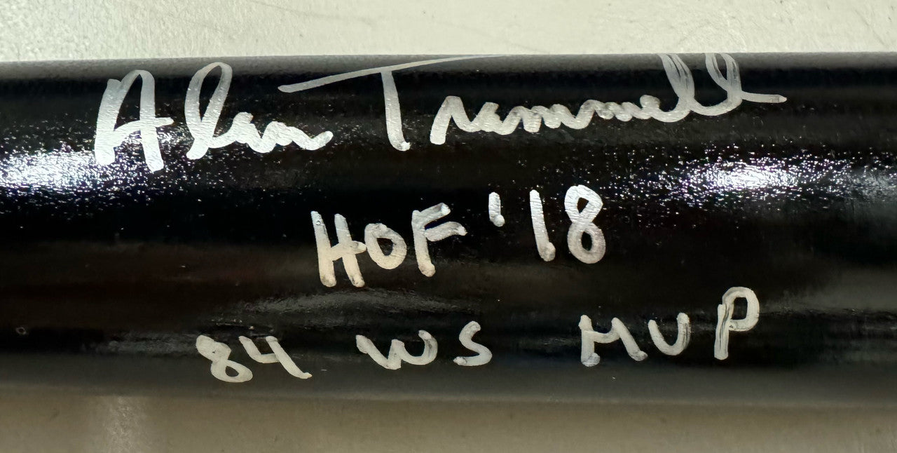 Alan Trammell Signed Autographed Rawlings Bat 2 Inscriptions JSA
