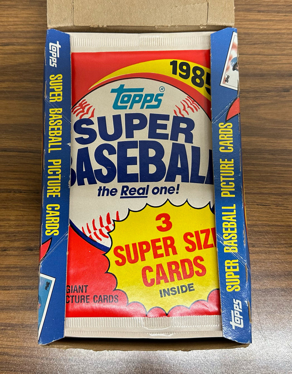 1985 Topps Super Baseball Picture Cards Box (24 Packs)