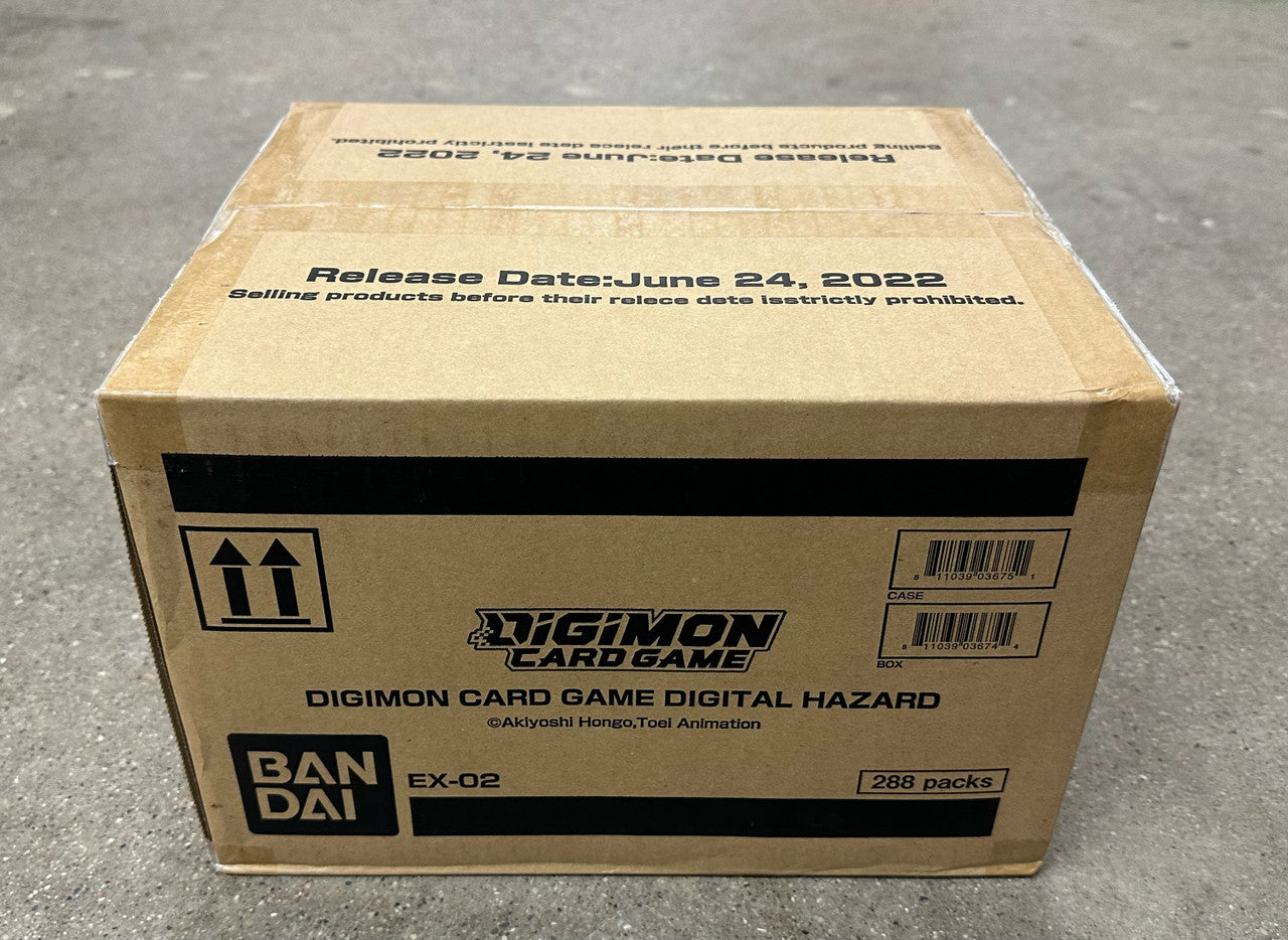 Digimon TCG EX-02 Digital Hazard Booster Box Case (12 Boxes) English
