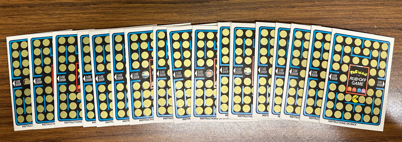 1980 Fleer Pac-Man 35 Card/Sticker Lot