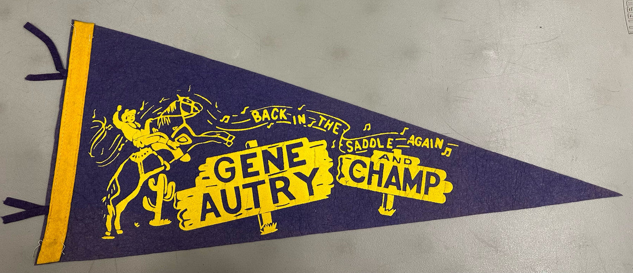 Gene Autry Pennant Purple/Gold