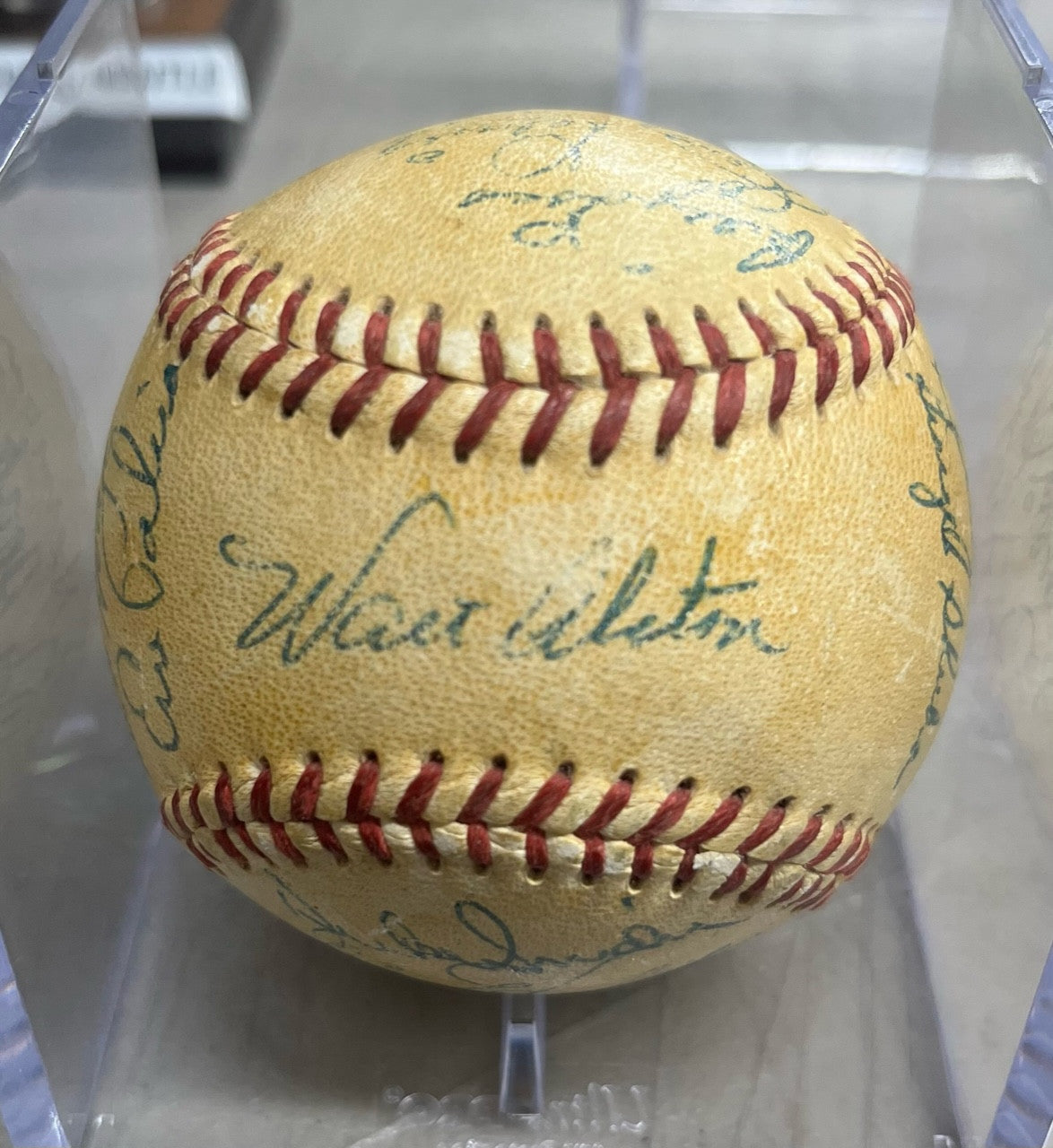 1954 Brooklyn Dodgers Team Signed ONL Baseball Jackie Robinson Duke Snider JSA