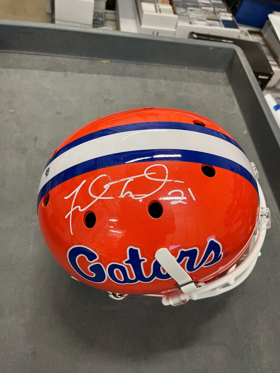 Fred Taylor Signed Autographed Florida Gators Full Size Replica Helmet JSA