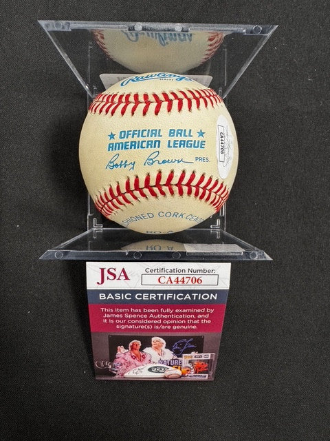 Reggie Jackson Signed Autographed Rawlings OAL Baseball JSA *4706