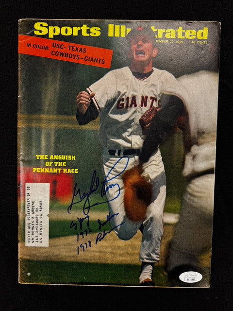 Gaylord Perry Signed Autographed Inscribed 1966 Sports Illustrated Magazine JSA