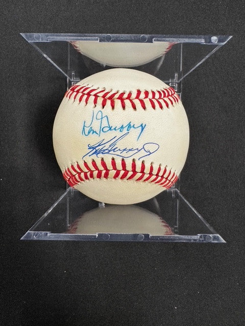 Ken Griffey Jr. & Sr. Signed Autographed Rawlings OAL Baseball JSA *4714