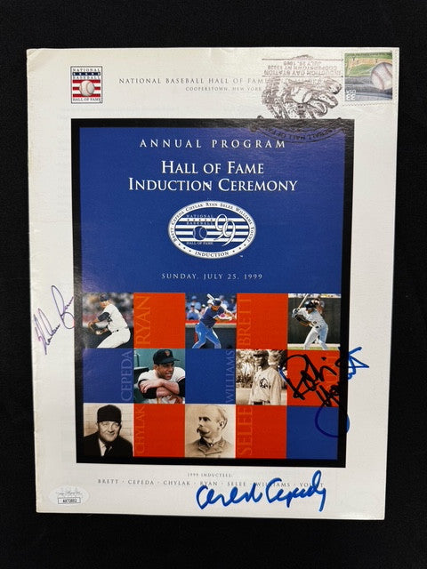 Ryan Cepeda Yount Signed Autographed 1999 HOF Program JSA