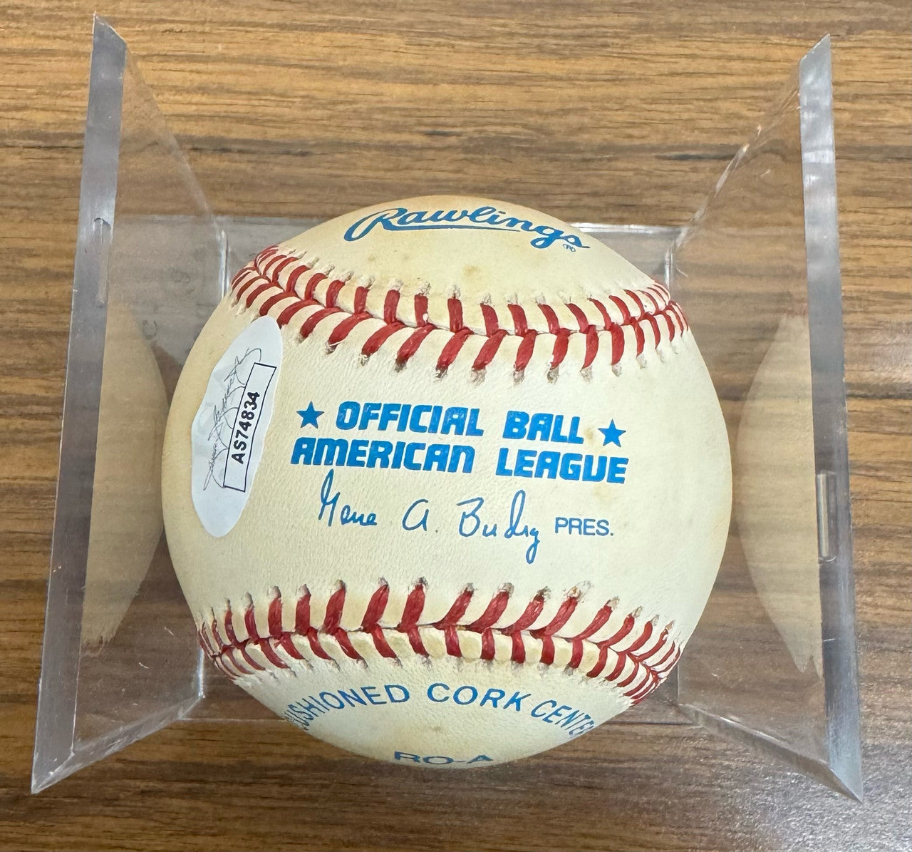 Birdie Tebbetts Signed Autographed Rawlings OAL Baseball JSA
