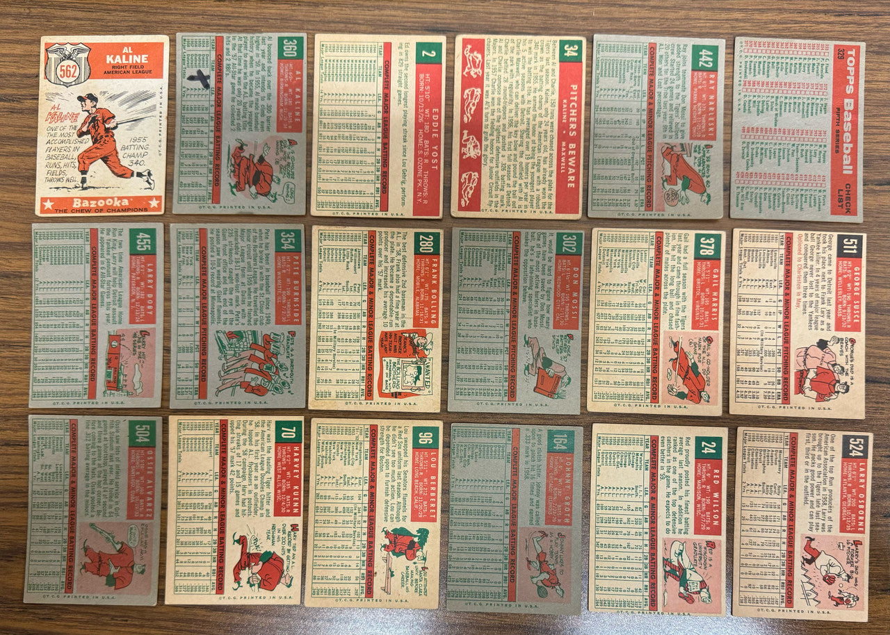 1959 Topps Detroit Tigers Team Set (36) Kaline VG-EX