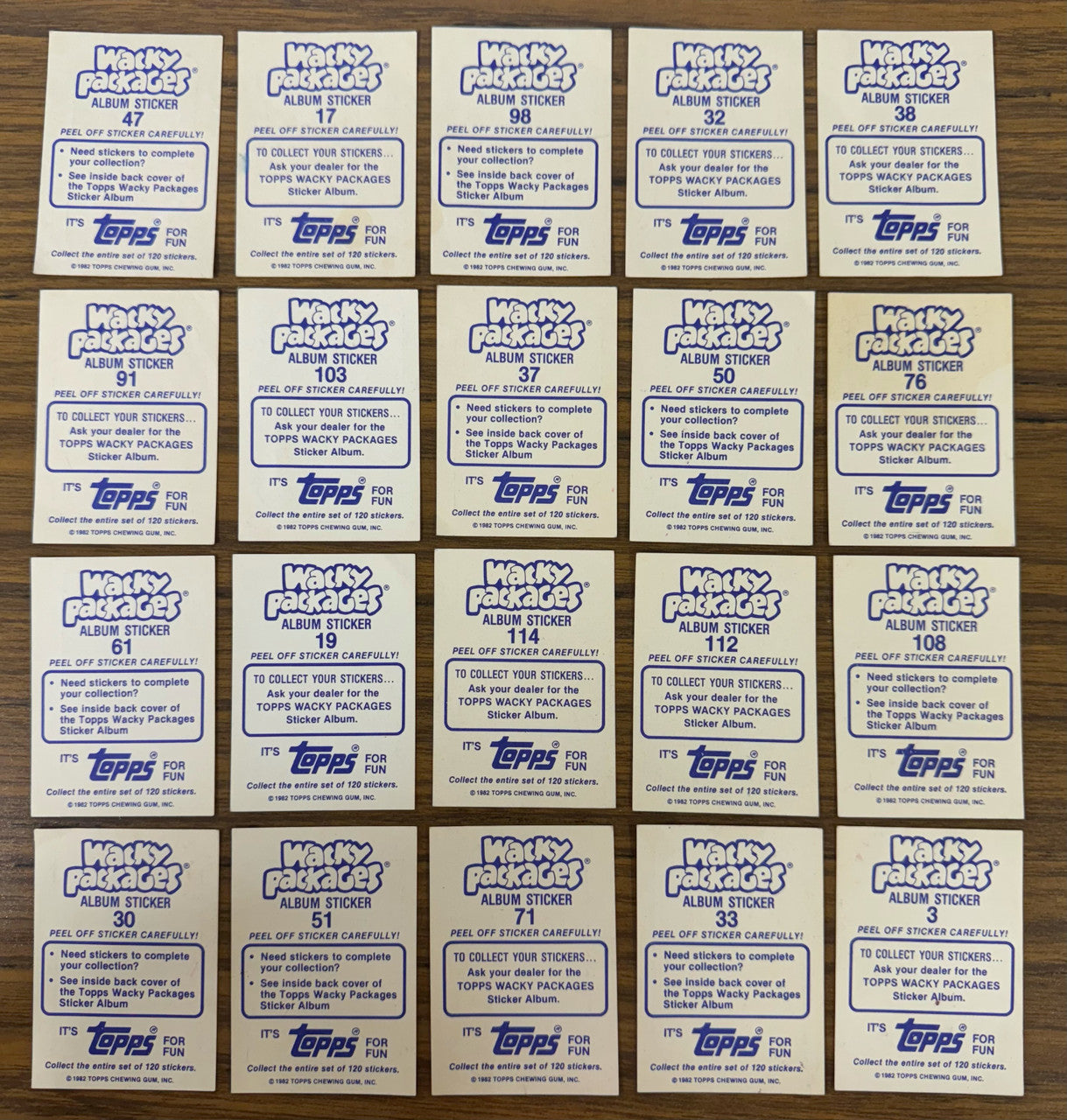 1980 & 1982 Topps Wacky Packages Stickers Lot of 41 Low Grade