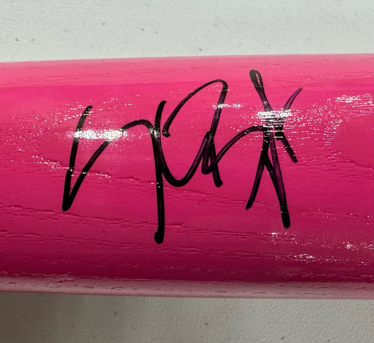 Kris Bryant Signed Autographed Pink Rawlings Adirondack Bat JSA