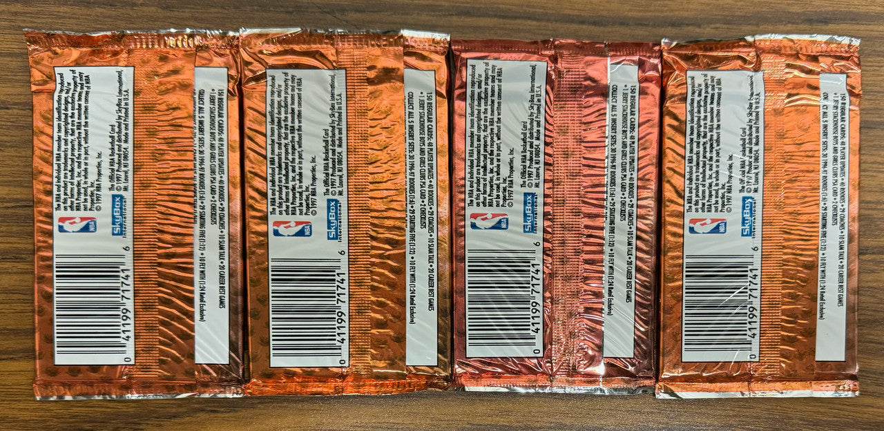 1996-97 NBA Hoops Basketball Series 2 Sealed Retail Pack Lot of 4