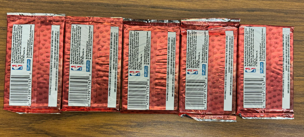 1996-97 NBA Hoops Series 2 Basketball Sealed Pack Lot of 5