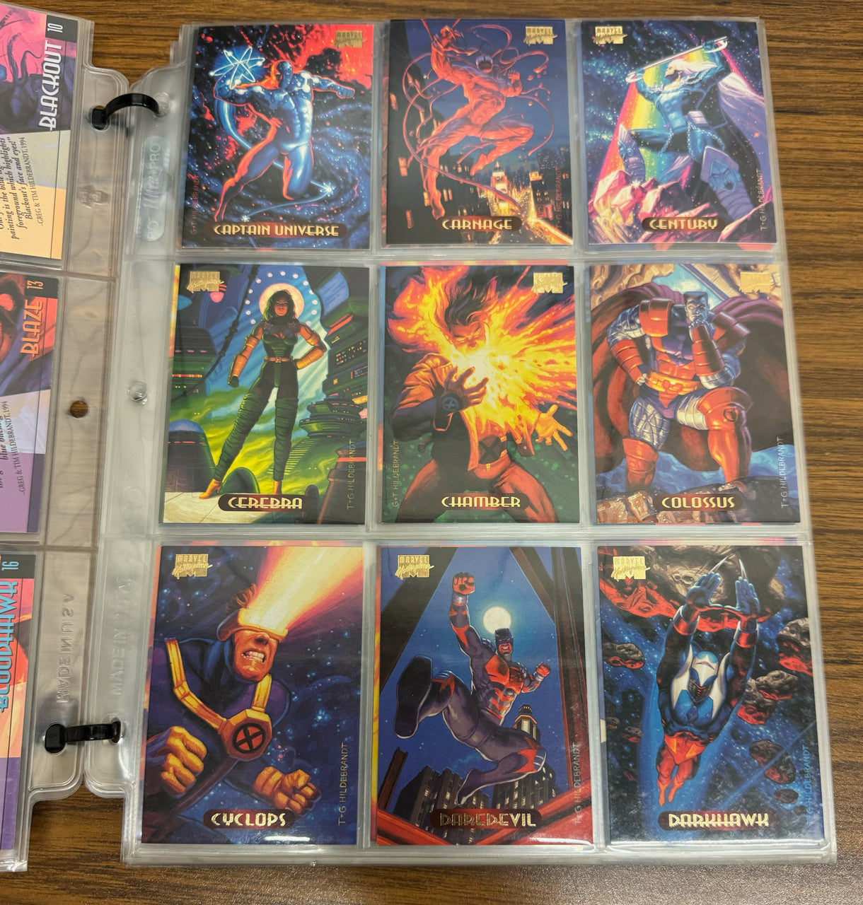 1994 Fleer Marvel Masterpieces Complete Base Set (140) NM