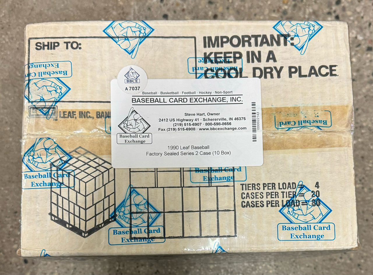 1990 Leaf Series 2 Baseball 10-Box Case BBCE Wrapped and Sealed