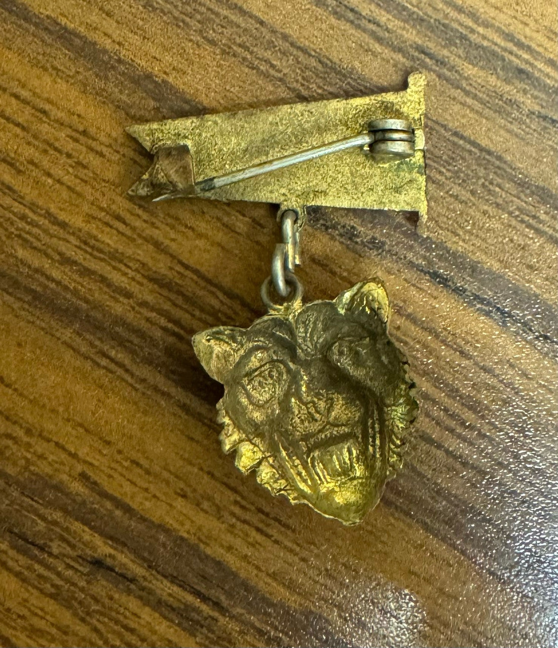 1930s Detroit Tigers Vintage Pennant Pinback with Logo Tiger Head Charm