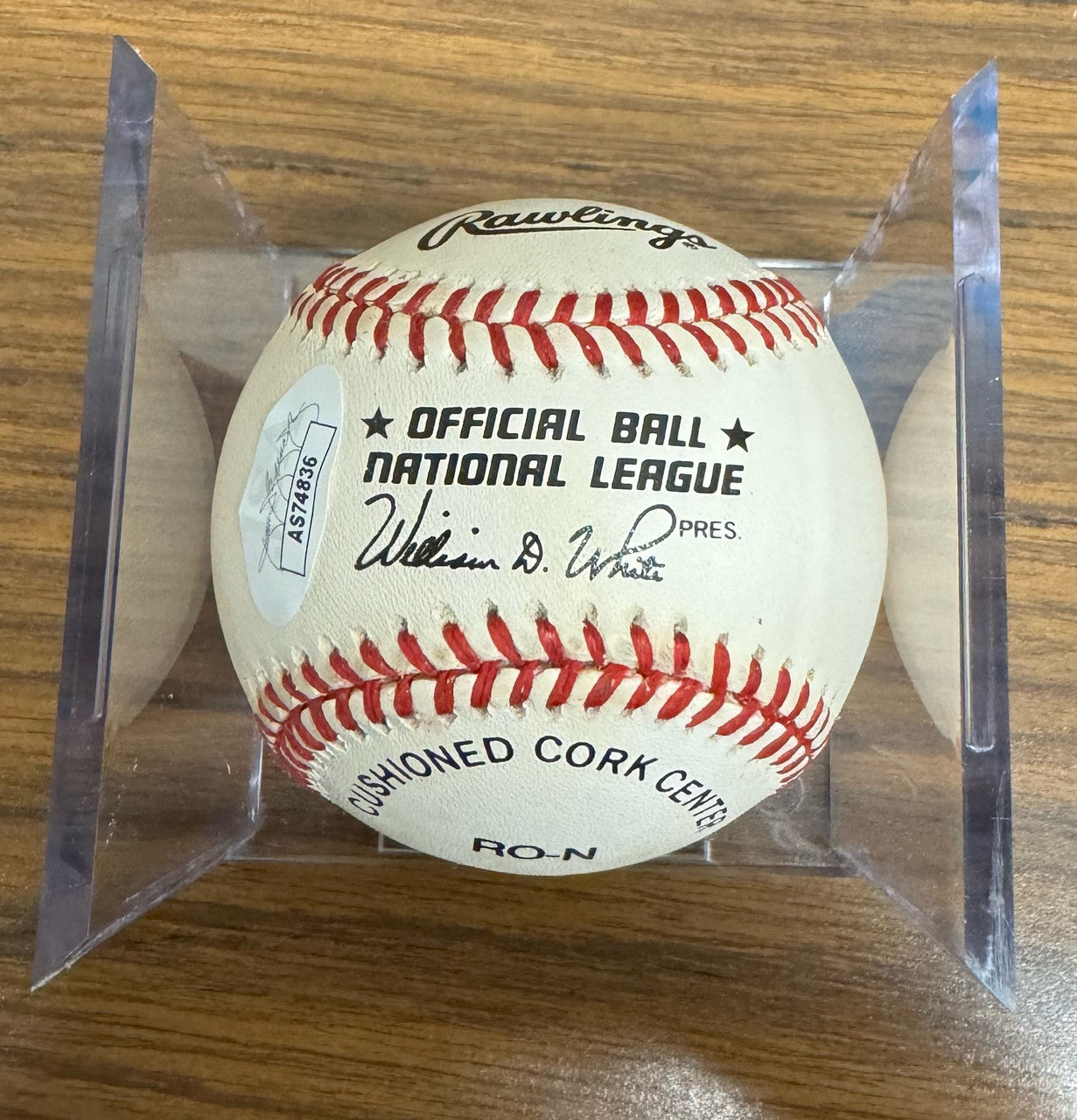 Hank Sauer Signed Autographed Rawlings ONL Baseball MVP Inscribed JSA
