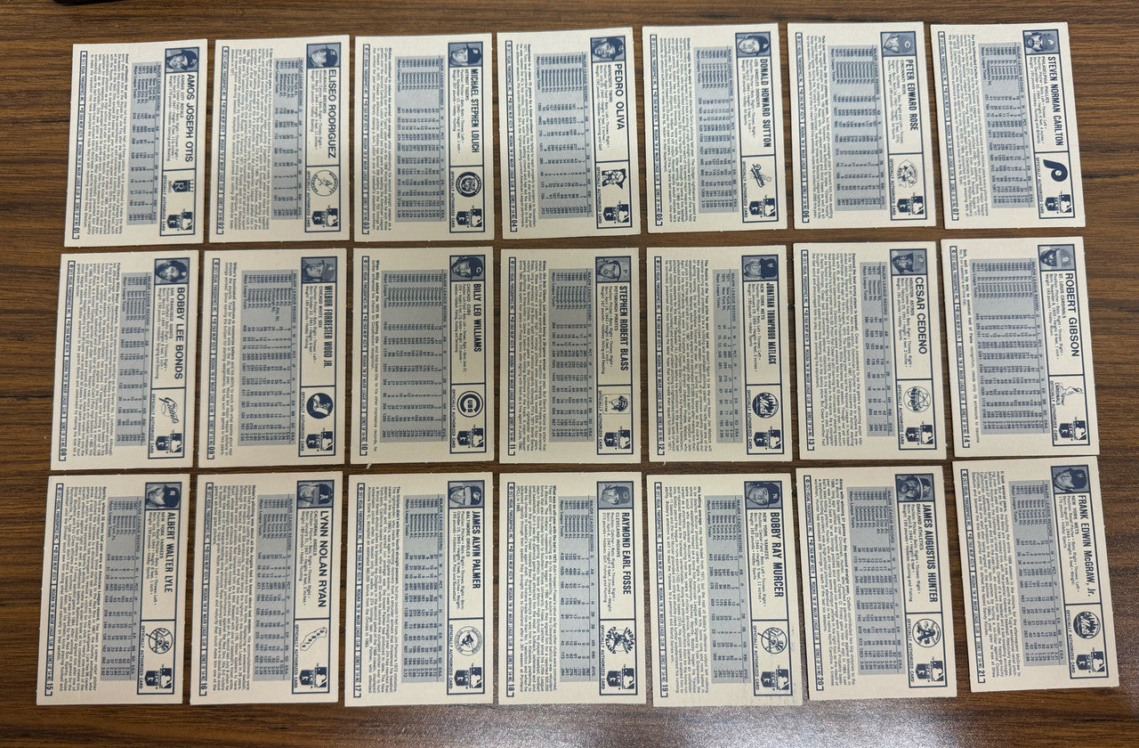 1973 Kelloggs 2D Baseball Pro Super Stars Complete Set (54) EX Overall
