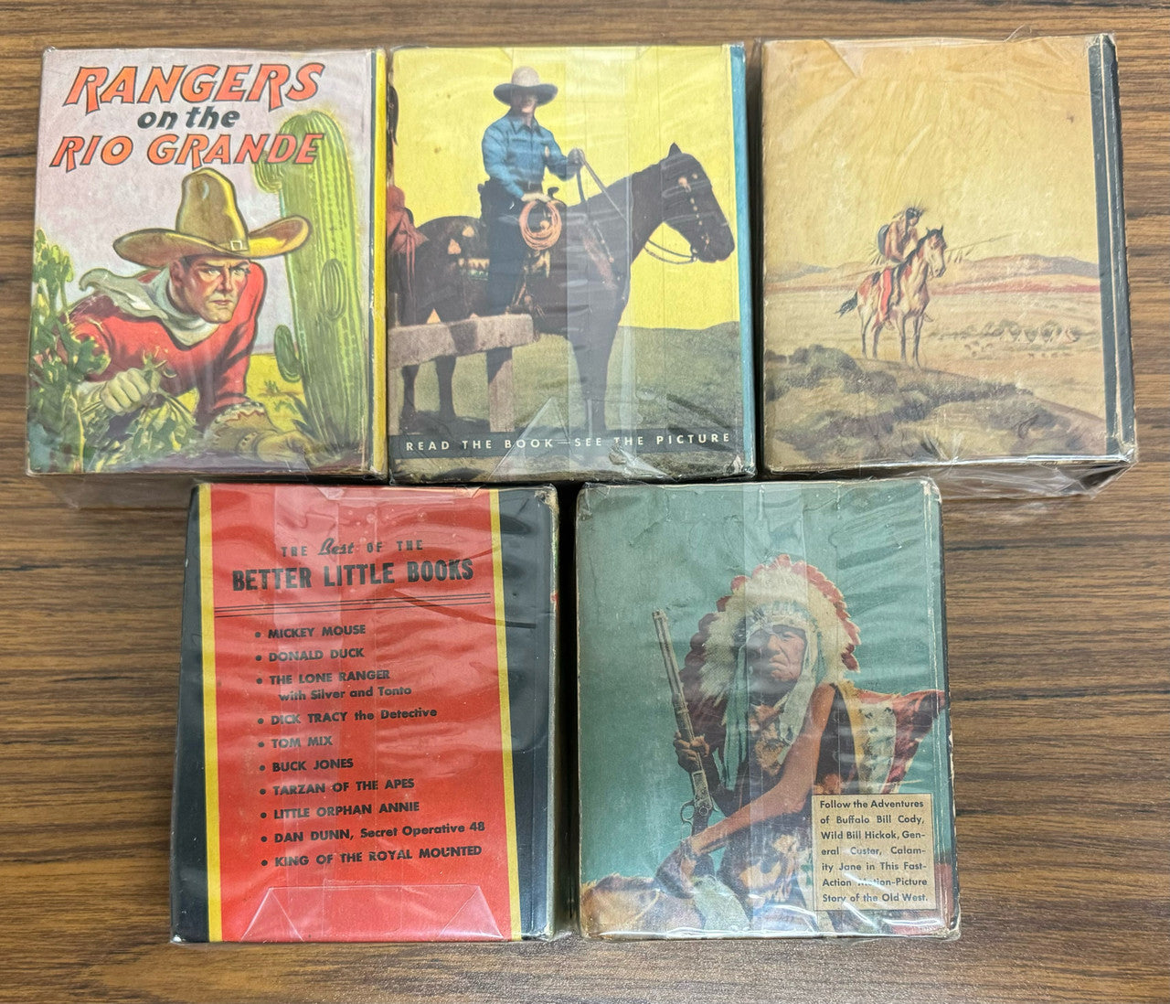 Big/Better Little Books Lot of 5 Cowboy/Western Saalfield O'Brien