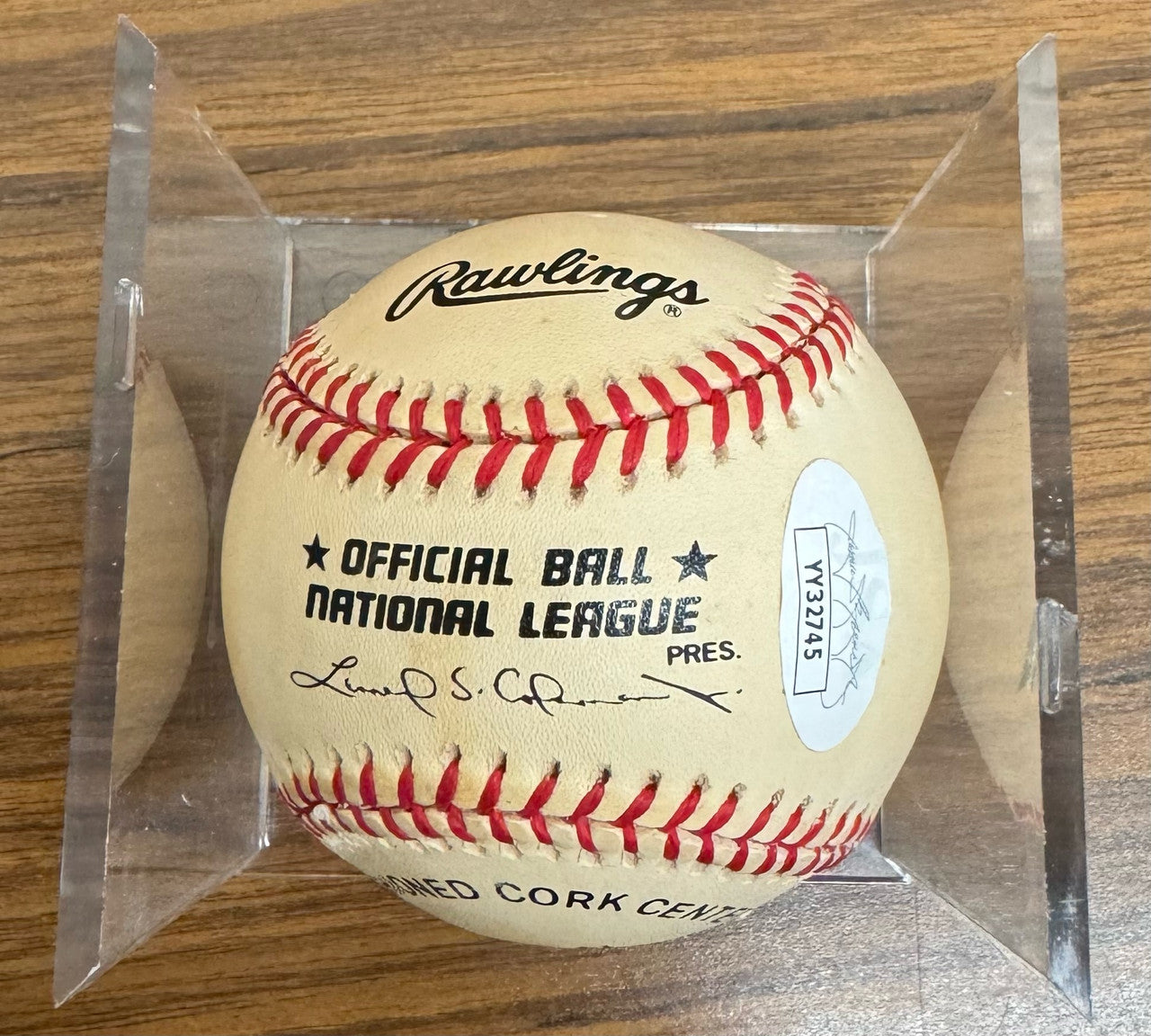 Willie Mays Signed Autographed Rawlings OMLB Baseball JSA *745