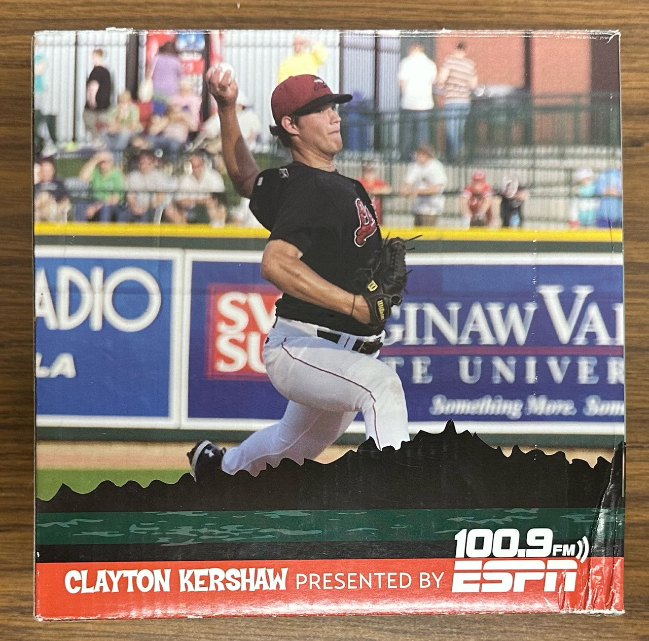 100.9 FM ESPN Clayton Kershaw Great Lakes Loons Figurine in Box