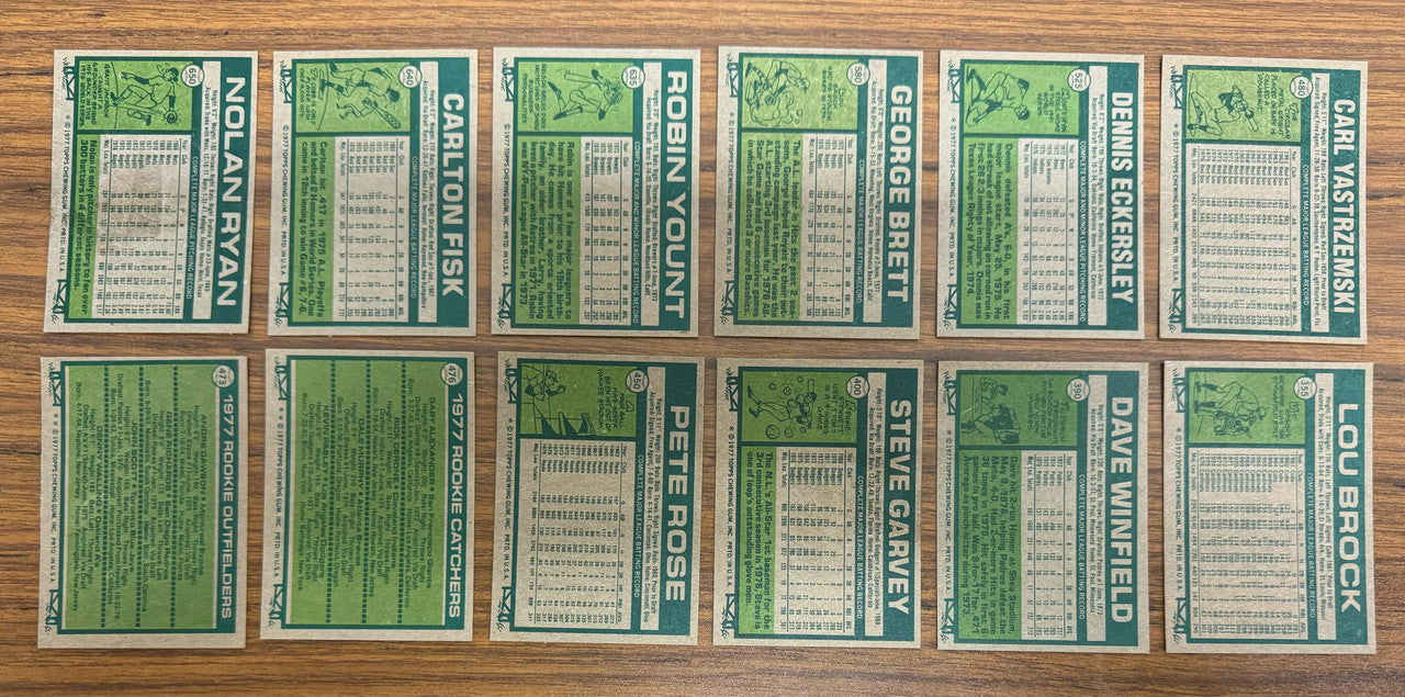 1977 Topps Baseball Complete Set (660) NM/MT Overall