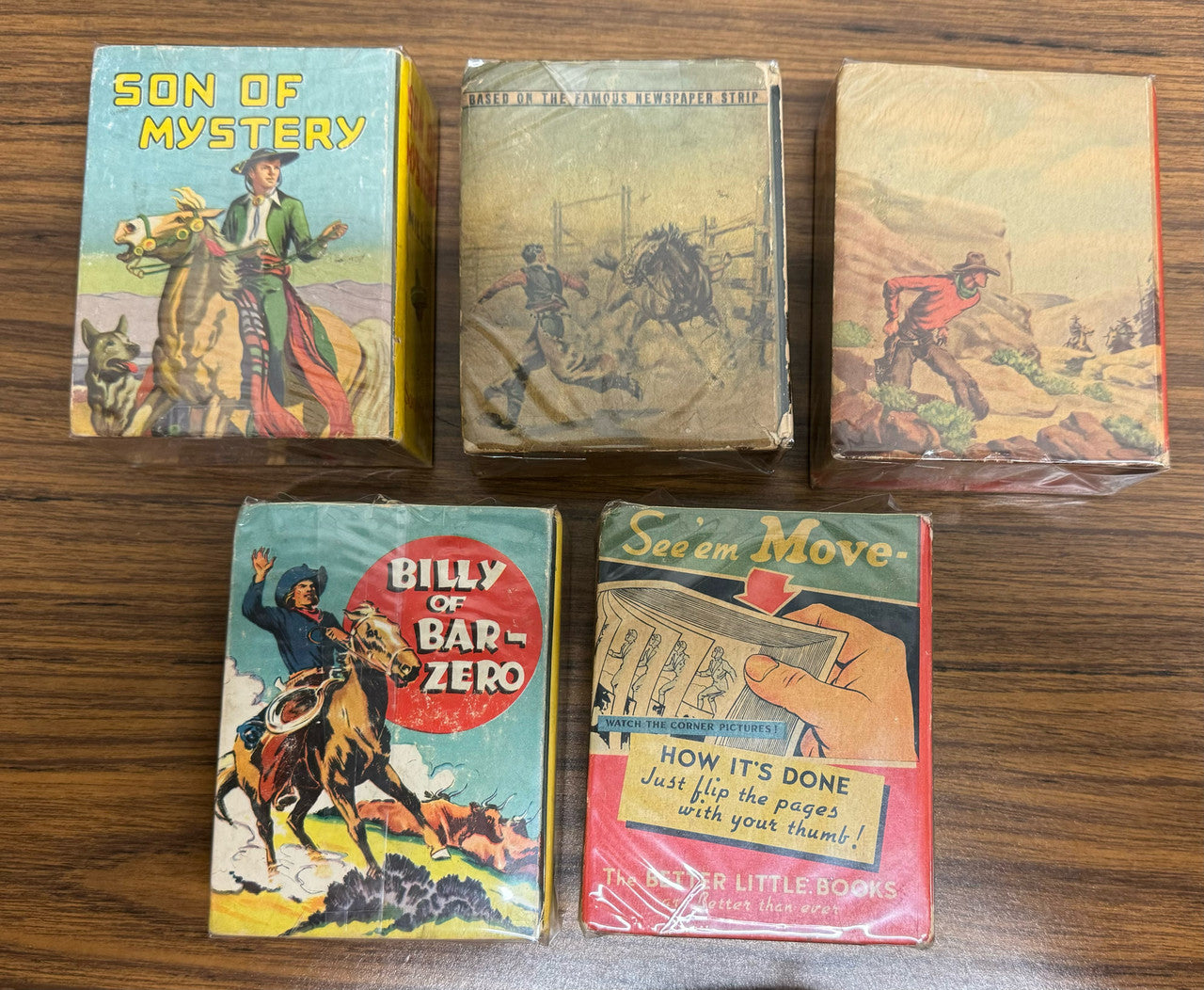 Vintage Big Little Book Western Lot of 5 Saalfield Bronc Peeler The Desert Eagle