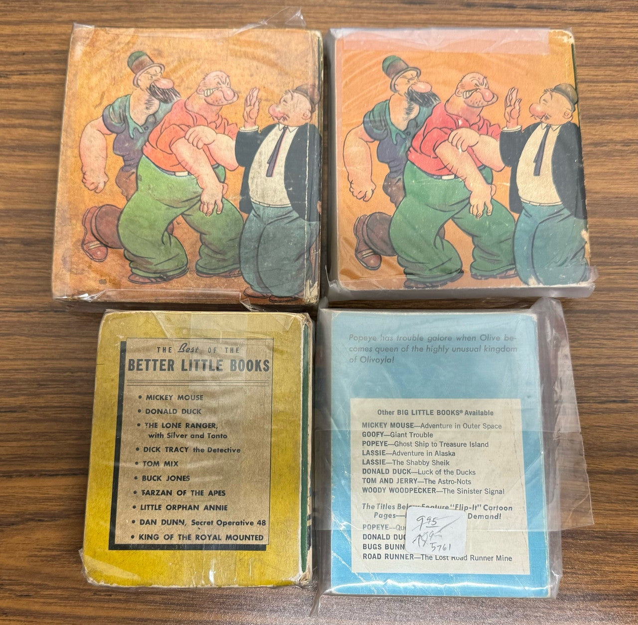 Popeye Big Better Little Books Lot of 4 Olive Oyl Puddleburg