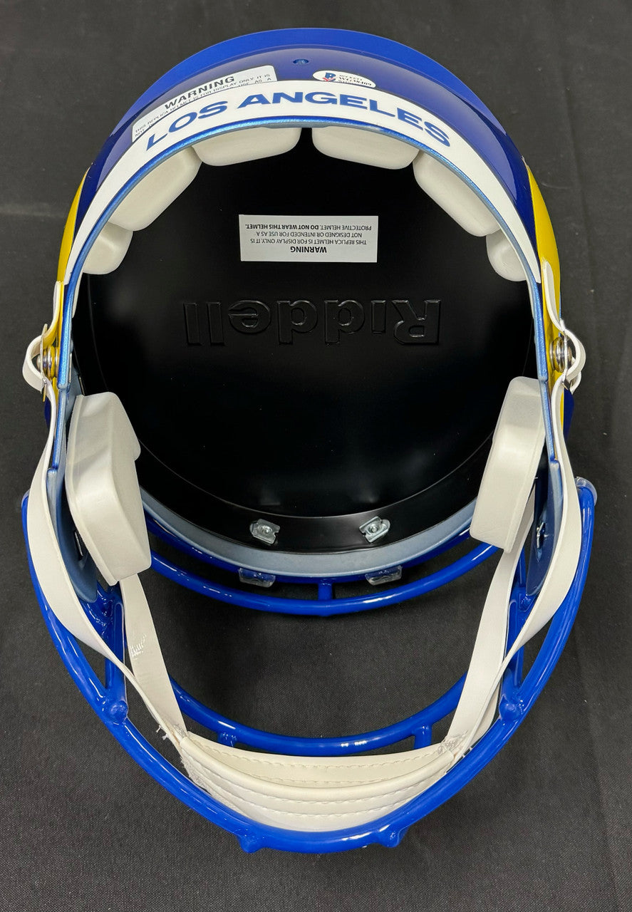 Isaac Bruce Signed Autographed FS Replica Speed Helmet Beckett