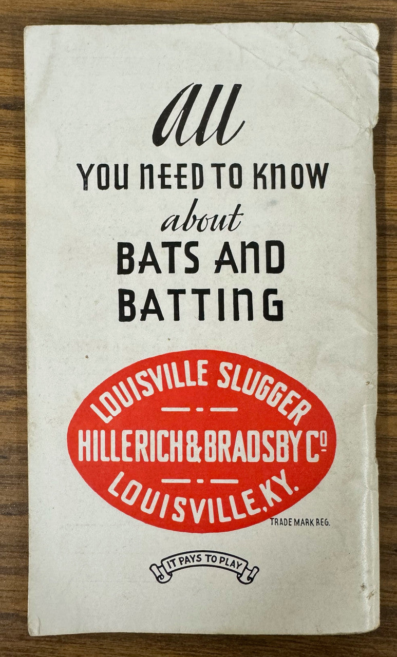 Famous Sluggers of 1936 Baseball Guide Booklet Ott Gehrig
