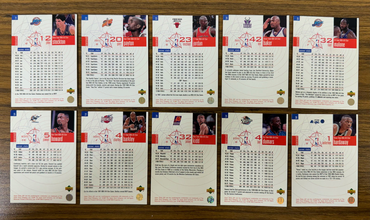 1997-98 UD3 Basketball Complete Set (60) Jam Masters Starstruck The Big Picture