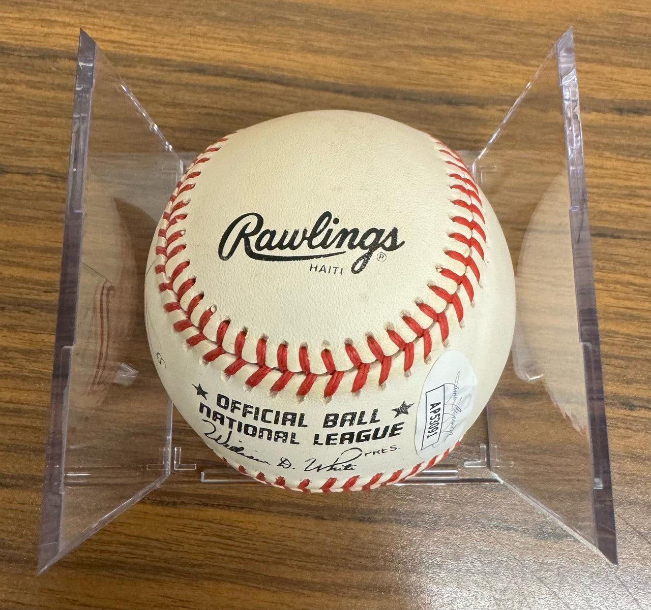Whitey Herzog Signed Autographed Rawlings Photo Baseball JSA