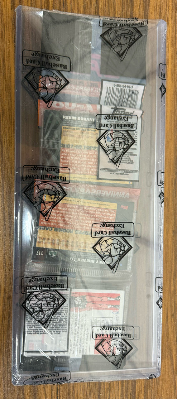 2007-08 Topps Basketball Rack Pack Durant RC on Back BBCE Wrapped Sealed