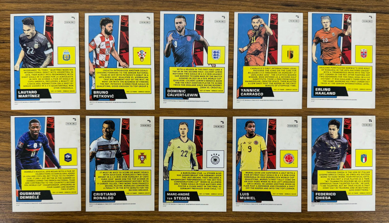 2021-22 Donruss Soccer Road to Qatar Net Marvels Complete Set 1-20