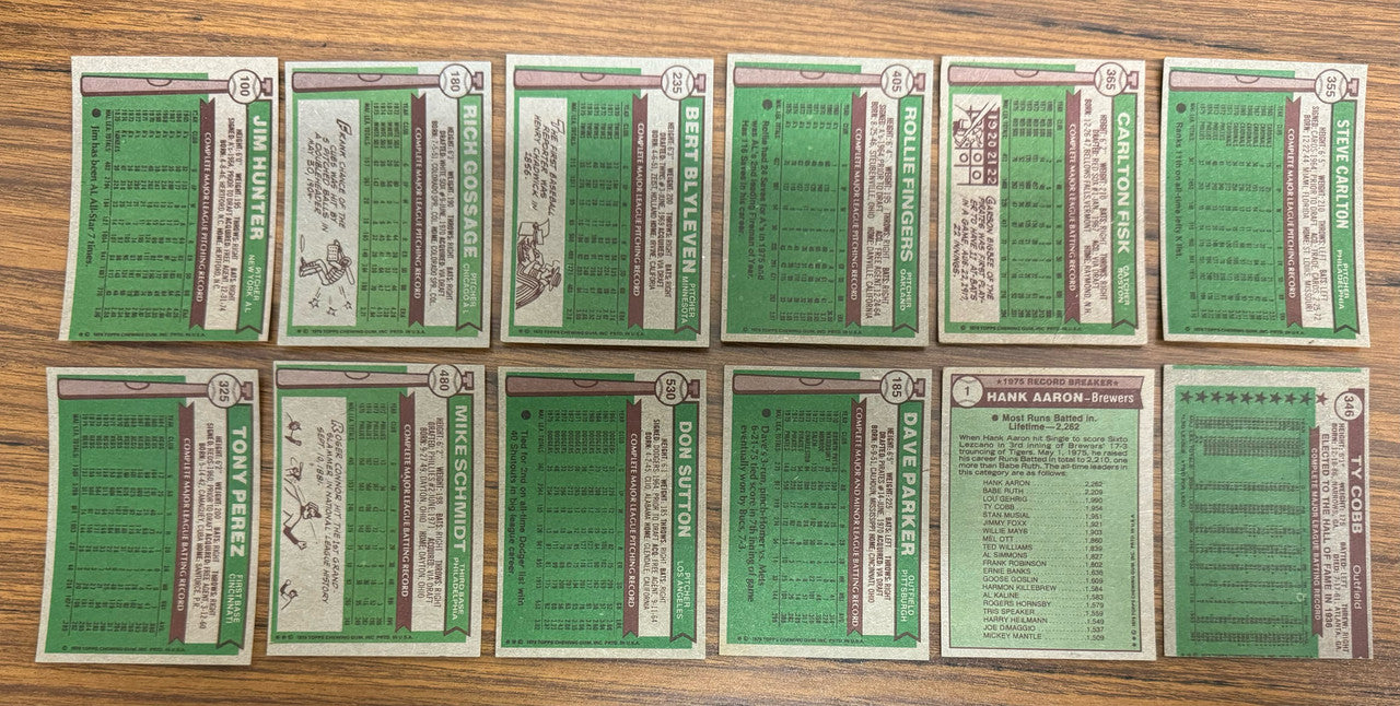 1976 Topps Baseball Near Complete Set 651/660 w/ Traded EX-EX/MT