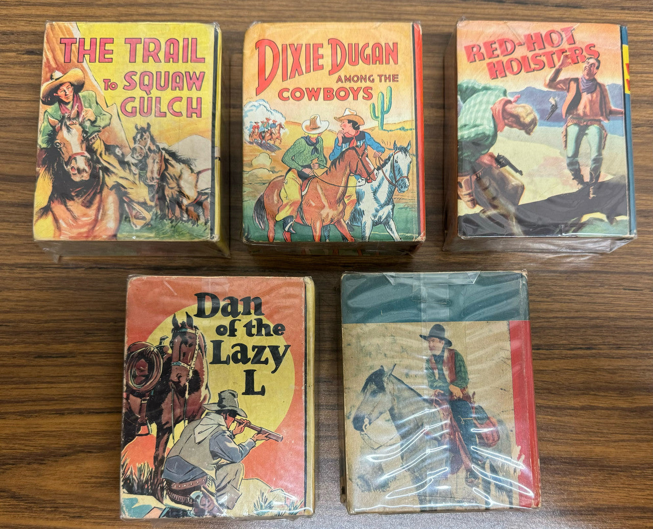 Big Little Book Western Vintage Lot of 5 Saafield Dixie Dugan Powder Smoke Range