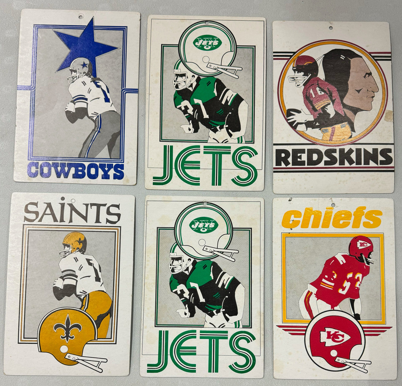 1970s NFL Vintage Football Cardboard Wall Display Signs Lot of 14