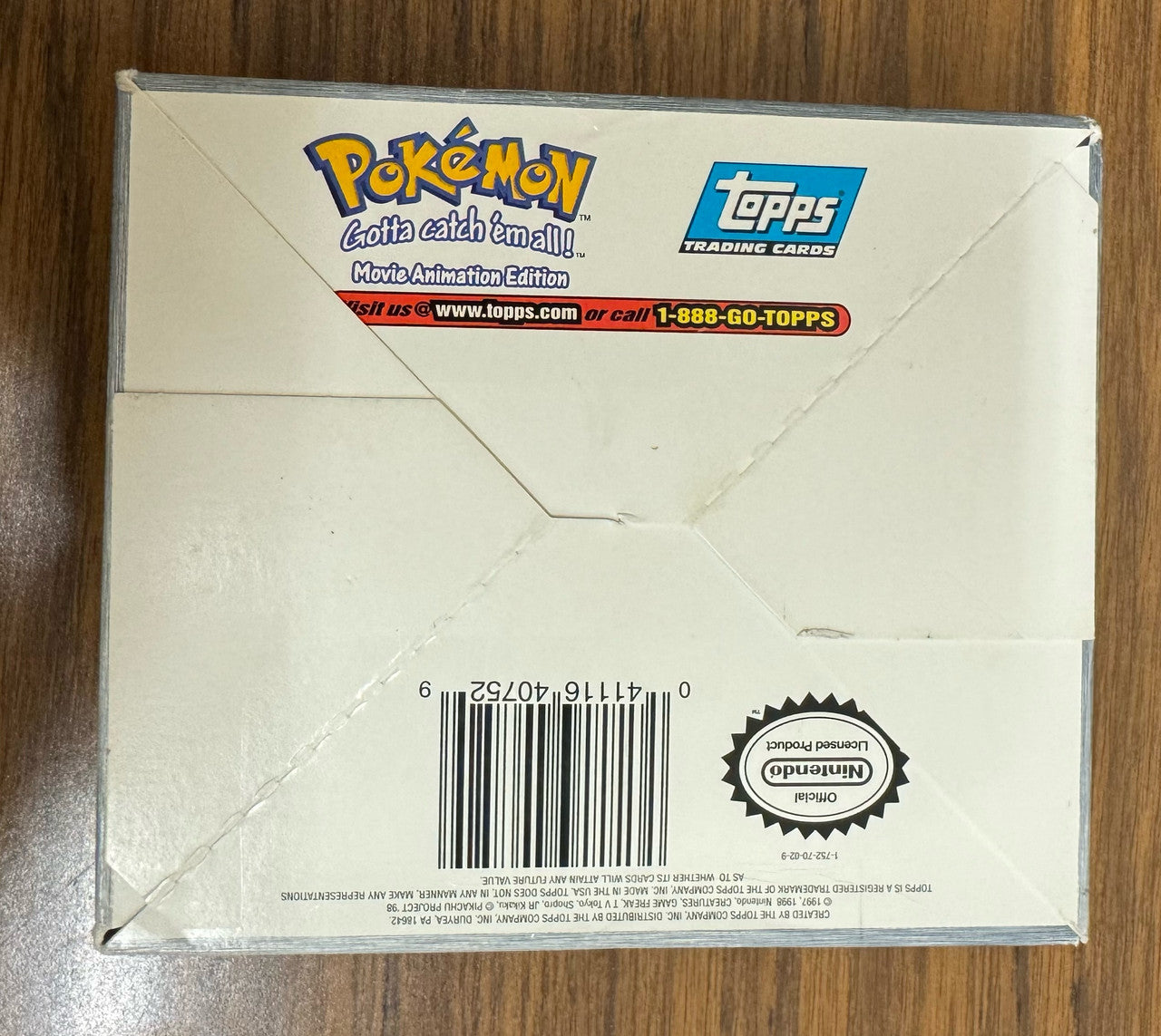 1999 Topps Pokemon The First Movie Booster Box 36 Factory Sealed Blue Packs