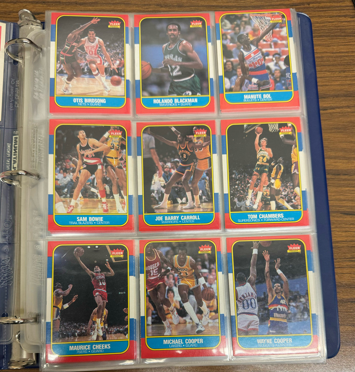 1986-87 Fleer Basketball Near Complete Set 126/132 EX/MT-NM