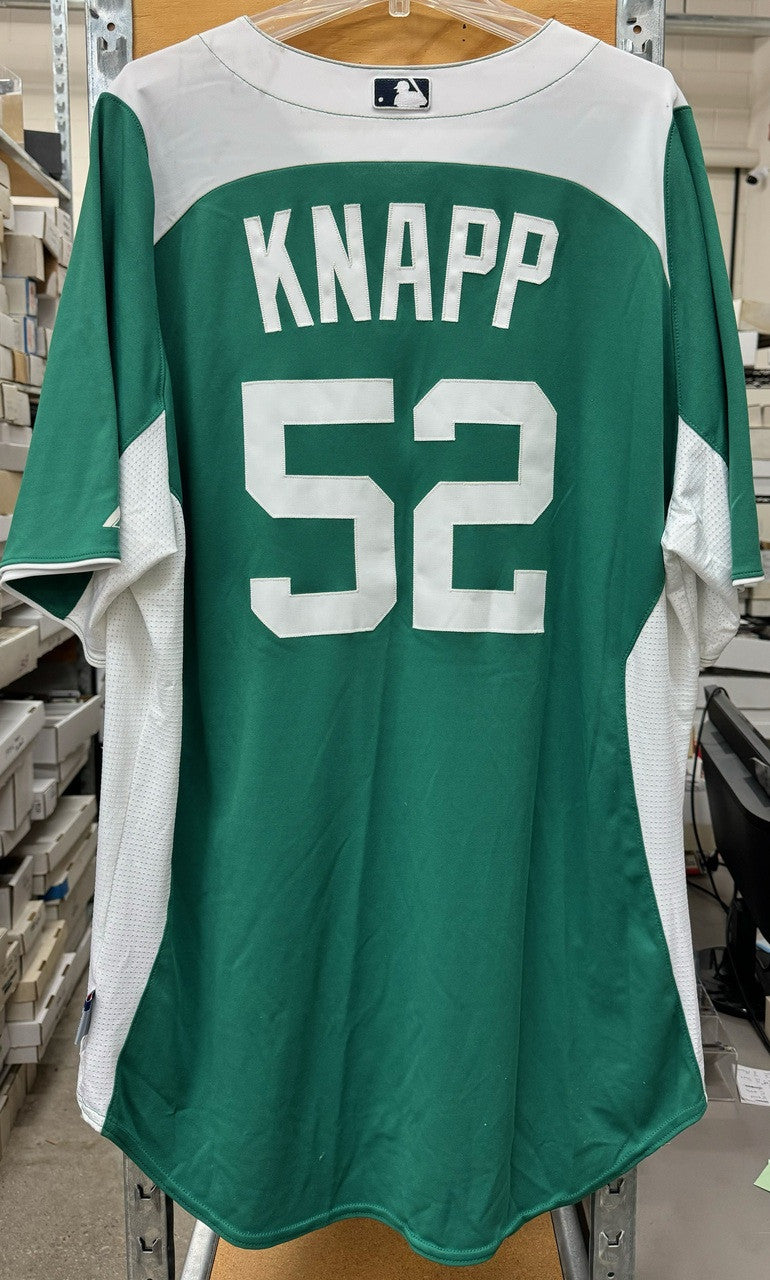 Rick Knapp St. Patricks Day Spring Training Game Used Jersey MLB