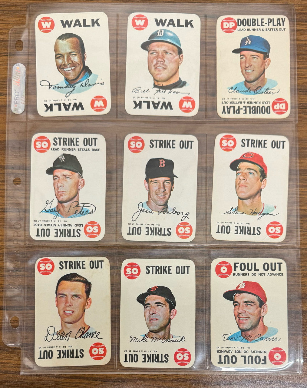 1968 Topps Game Baseball Complete Set (33) VG-EX/MT