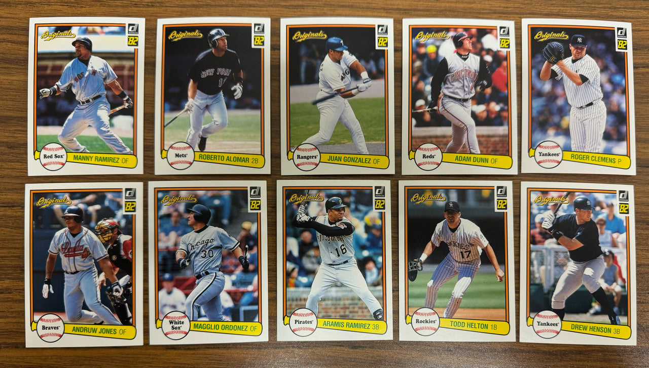 2002 Donruss Originals Baseball Complete Set (425) w/ SPs and Update