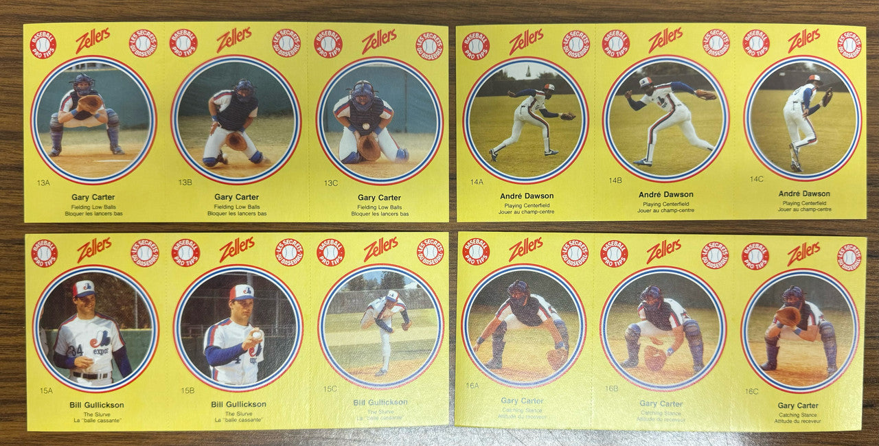 1982 Zellers Baseball Complete Panel Set - 20 Panels - 60 Cards