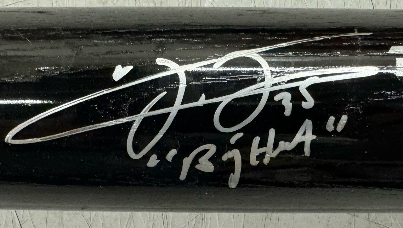 Frank Thomas Signed Autographed Rawlings Bat Big Hurt Inscription Leaf