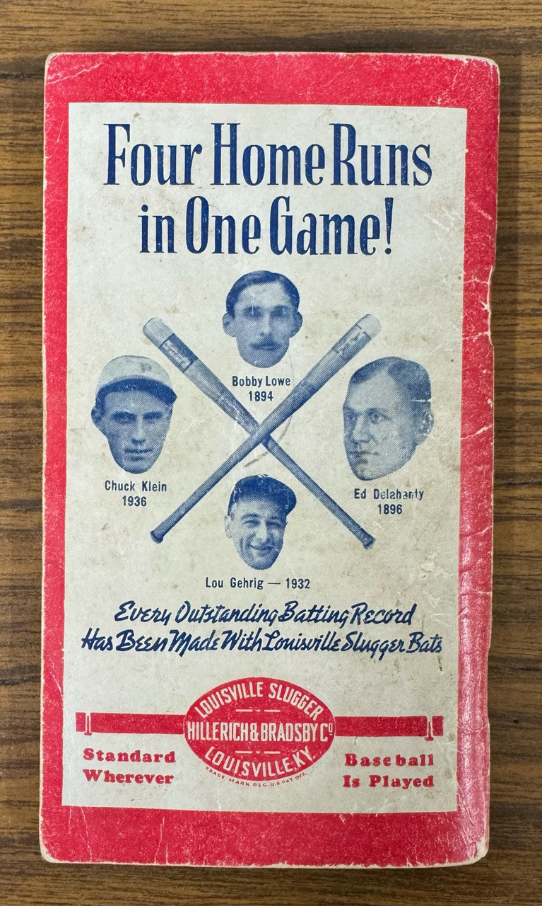The Sporting News Baseball Record Book for 1937 Joe McCarthy