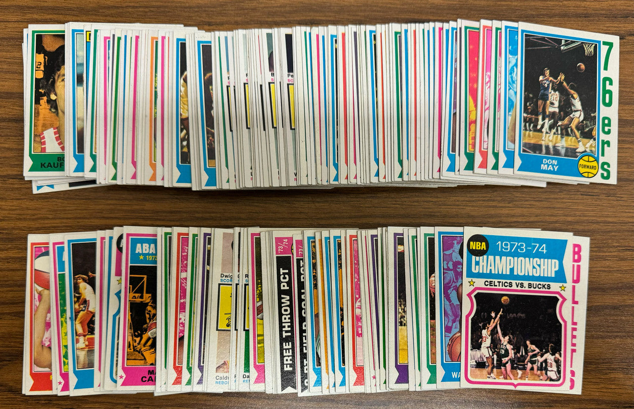 1974-75 Topps Basketball Partial Set 178/264 Overall NM