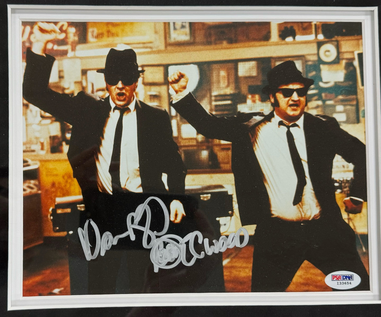John Belushi Dan Aykroyd Signed Autographed Blues Brothers Photo Framed PSA/DNA