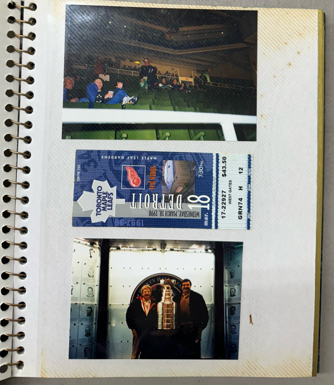1996-1999 Detroit Red Wings Album w/ 20 Ticket Stubs + Schedules Etc