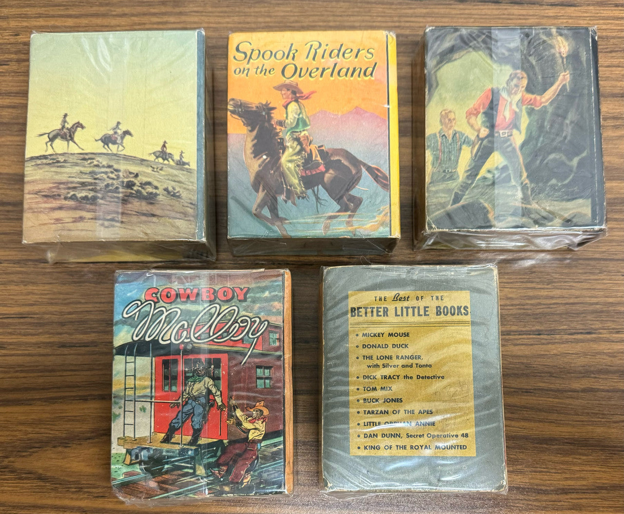 Big/Better Little Book Western Lot of 5 Saalfield The Arizona Kid Cowboy Malloy