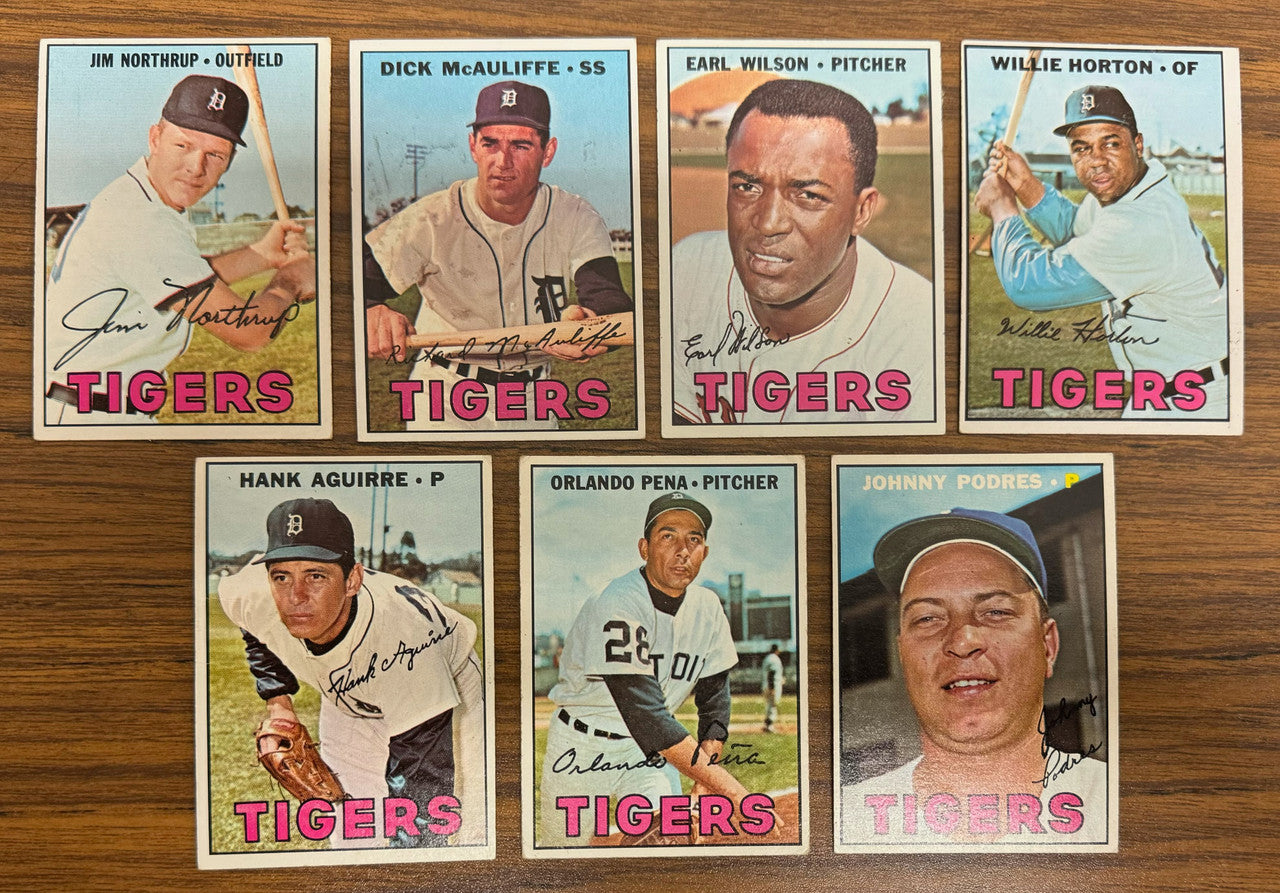 1967 Topps Detroit Tigers Team Set (31) Kaline Cash VG/EX-EX